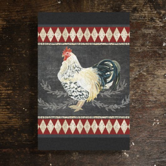Waterverf van de boerderij Rooster Chalkboard Deco Tissuepapier