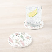 Waterverf van de botanische bries zandsteen onderzetter (Zijkant)