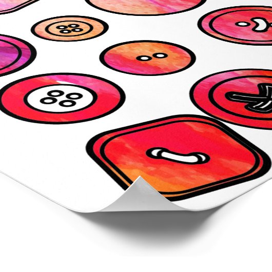 Waterverf van de Button Poster (Hoek)