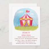 Waterverf van de carnavaldag kaart (Voorkant / Achterkant)