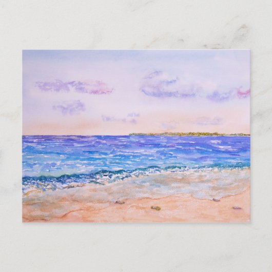 Waterverf van de Caymaneilanden Briefkaart (Voorkant)