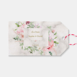 Waterverf van de Charm Spring Peonies Lijst Weddin Cadeaulabel