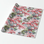 Waterverf van de Chinese pagode Cadeaupapier (Uitgerold)