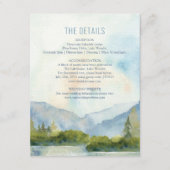 Waterverf van de details van de bruiloft in het be informatiekaartje (Voorkant)