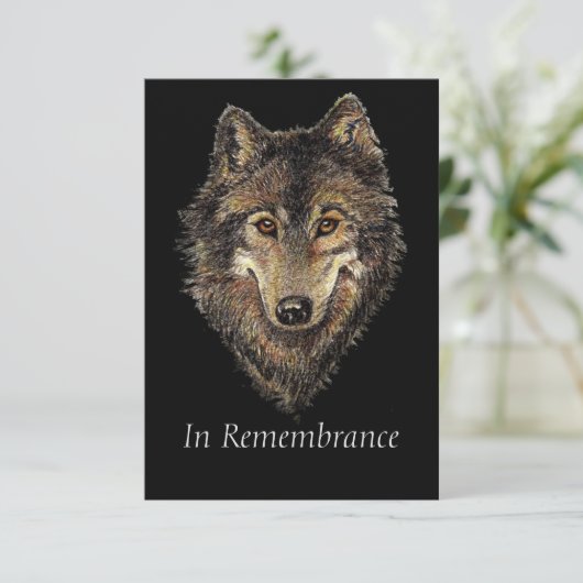 Waterverf van de Douane Memorial Wolf Kaart (Staand voorkant)