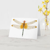 Waterverf van de Dragonfly-weergave van de instell Kaart (Gele Bloem)