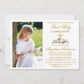 Waterverf van de eerste Heilige Communie Magnolia  Kaart (Voorkant)