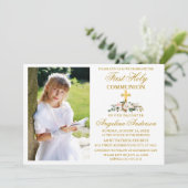 Waterverf van de eerste Heilige Communie Magnolia  Kaart (Staand voorkant)