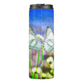 Waterverf van de Floral Blue Sky Thermosbeker (Achterkant)
