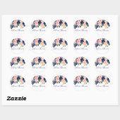 Waterverf van de Floral Wedding Verloving Ronde Sticker (Vel)
