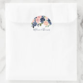 Waterverf van de Floral Wedding Verloving Ronde Sticker (Tas)
