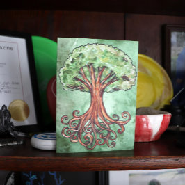 Waterverf van de gachdrasilboom, de norse mytholog kaart