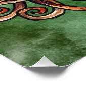 Waterverf van de gachdrasilboom, de norse mytholog perfect poster (Hoek)