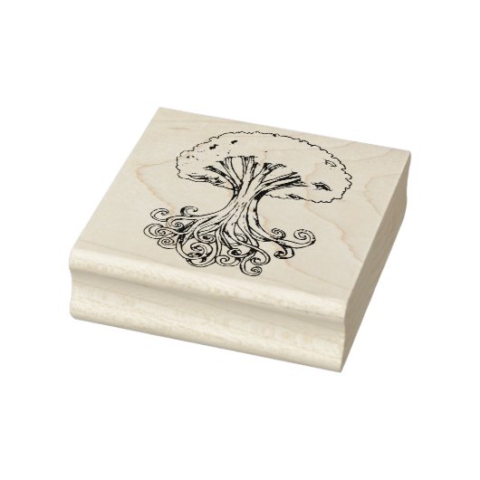 Waterverf van de gachdrasilboom, de norse mytholog rubberstempel (Stempel)
