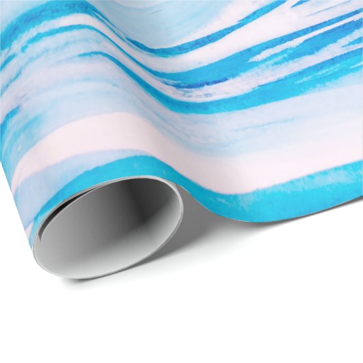 waterverf van de golven van de hoge oceaan van bla cadeaupapier (Rol Hoek)