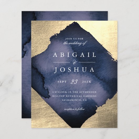 Waterverf van de gouddiamantmarineverbinding van h (Voorkant / Achterkant)