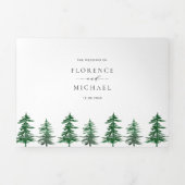 Waterverf van de Groene Bossen Drieluik Uitnodiging (Cover)