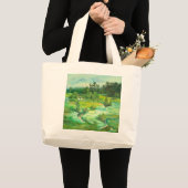 waterverf van de groene vallei grote tote bag (Voorkant (product))