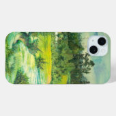 waterverf van de groene vallei op zijde Case-Mate iPhone case (Achterkant (horizontaal))