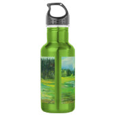 waterverf van de groene vallei waterfles  (Achterkant)