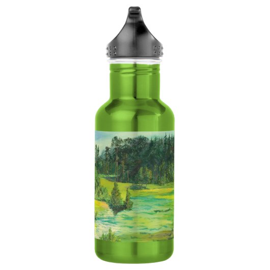 waterverf van de groene vallei waterfles  (Rechts)