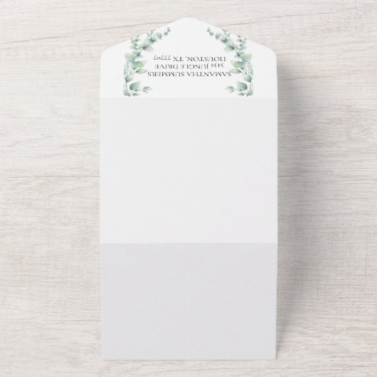 Waterverf van de Heilige Hoogland Koe Baby shower  All In One Uitnodiging (Buitenkant)