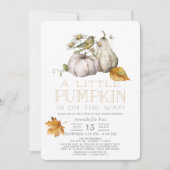 Waterverf van de Herfst van de vogelpompoen, drive Kaart (Voorkant)