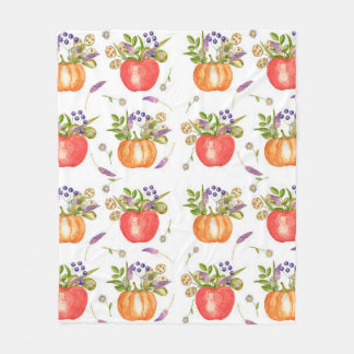 Waterverf van de herfstsamenstelling fleece deken