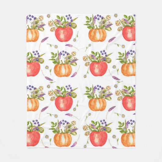 Waterverf van de herfstsamenstelling fleece deken (Voorkant)