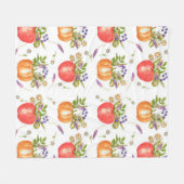 Waterverf van de herfstsamenstelling fleece deken (Voorkant (Horizontaal))