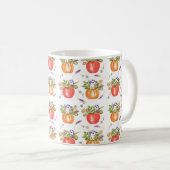 Waterverf van de herfstsamenstelling koffiemok (Voorkant rechts)