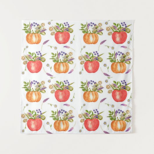 Waterverf van de herfstsamenstelling wandkleed (Voorkant)