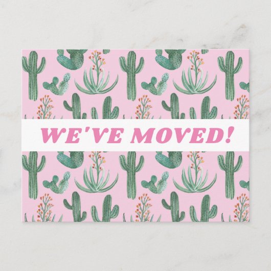 WATERVERF van de herkenningswoestijncactus BEWEGEN Briefkaart (Voorkant)