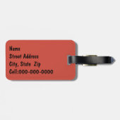 Waterverf van de Indiase schildpenseel WildFlower Bagagelabel (Achterkant horizontaal)