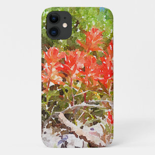 Waterverf van de Indiase schildpenseel WildFlower Case-Mate iPhone Case