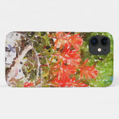 Waterverf van de Indiase schildpenseel WildFlower Case-Mate iPhone Case (Achterkant (horizontaal))