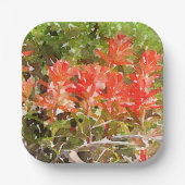 Waterverf van de Indiase schildpenseel WildFlower Papieren Bordje (Voorkant)