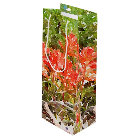 Waterverf van de Indiase schildpenseel WildFlower Wijn Cadeautas (Voorkant Gekanteld)