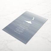 Waterverf van de Island Wedding Chambray Folie Uitnodiging (Gedraaid)