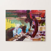 Waterverf van de  kanaalbrug van Venetië Legpuzzel (Horizontaal)