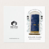 Waterverf van de Kassy Navy Vooraan Foto & Service Visitekaartje (Buitenkant ongevouwen)