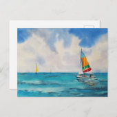 Waterverf van de kast briefkaart (Voorkant / Achterkant)