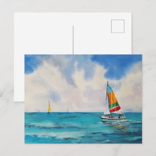 Waterverf van de kast briefkaart (Voorkant / Achterkant)