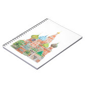 Waterverf van de kathedraal van de Moskou in Sint- Notitieboek (Linkerzijde)