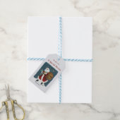  Waterverf van de Kerstman Cadeaulabel (Met Touw)