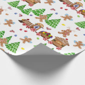 Waterverf van de kerstman van het ontbijt cadeaupapier (Hoek)