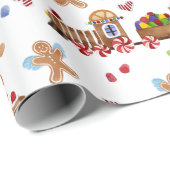 Waterverf van de kerstman van het ontbijt cadeaupapier (Rol Hoek)