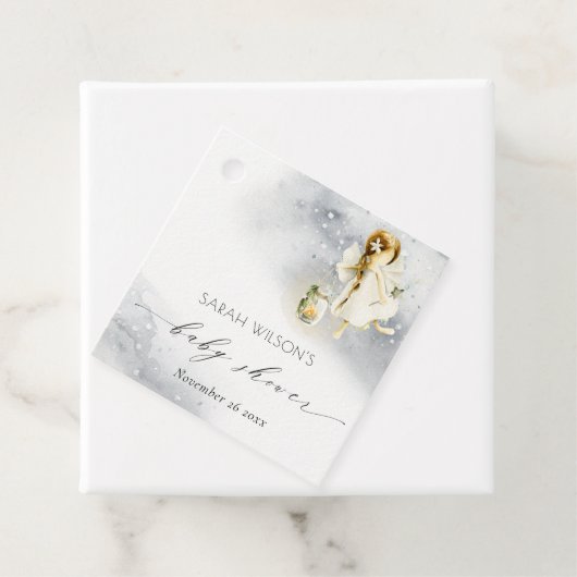 Waterverf van de klinkerstbakkerij — Baby shower Bedankjes Labels (In situ)