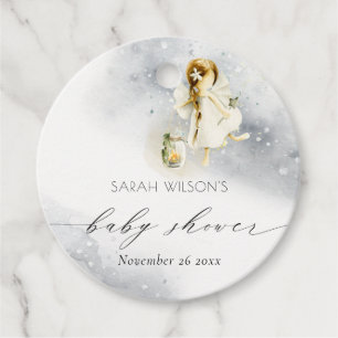 Waterverf van de klinkerstbakkerij — Baby shower Bedankjes Labels