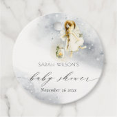 Waterverf van de klinkerstbakkerij — Baby shower Bedankjes Labels (Voorkant)